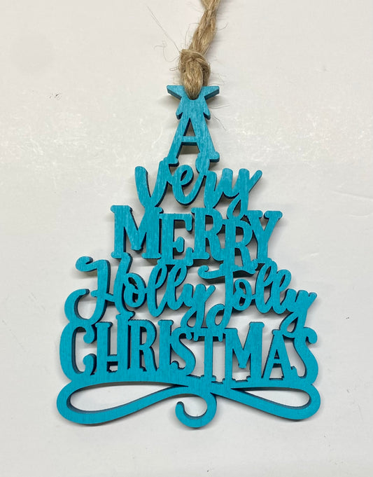 A Very Merry Holly Jolly Christmas Ornament - Ocean