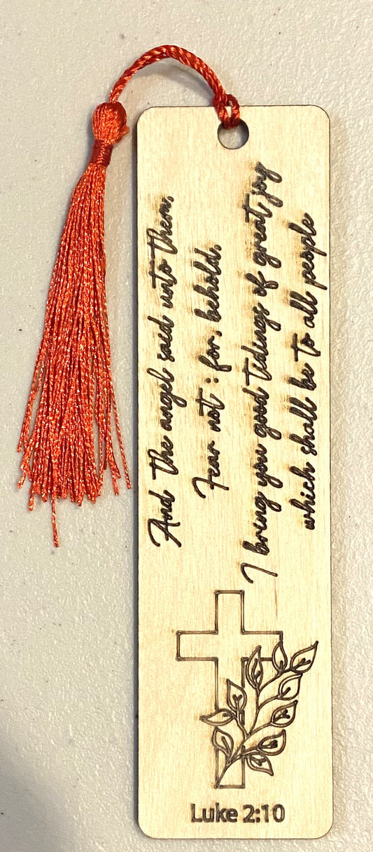 Wood Bookmark - Luke 2:10