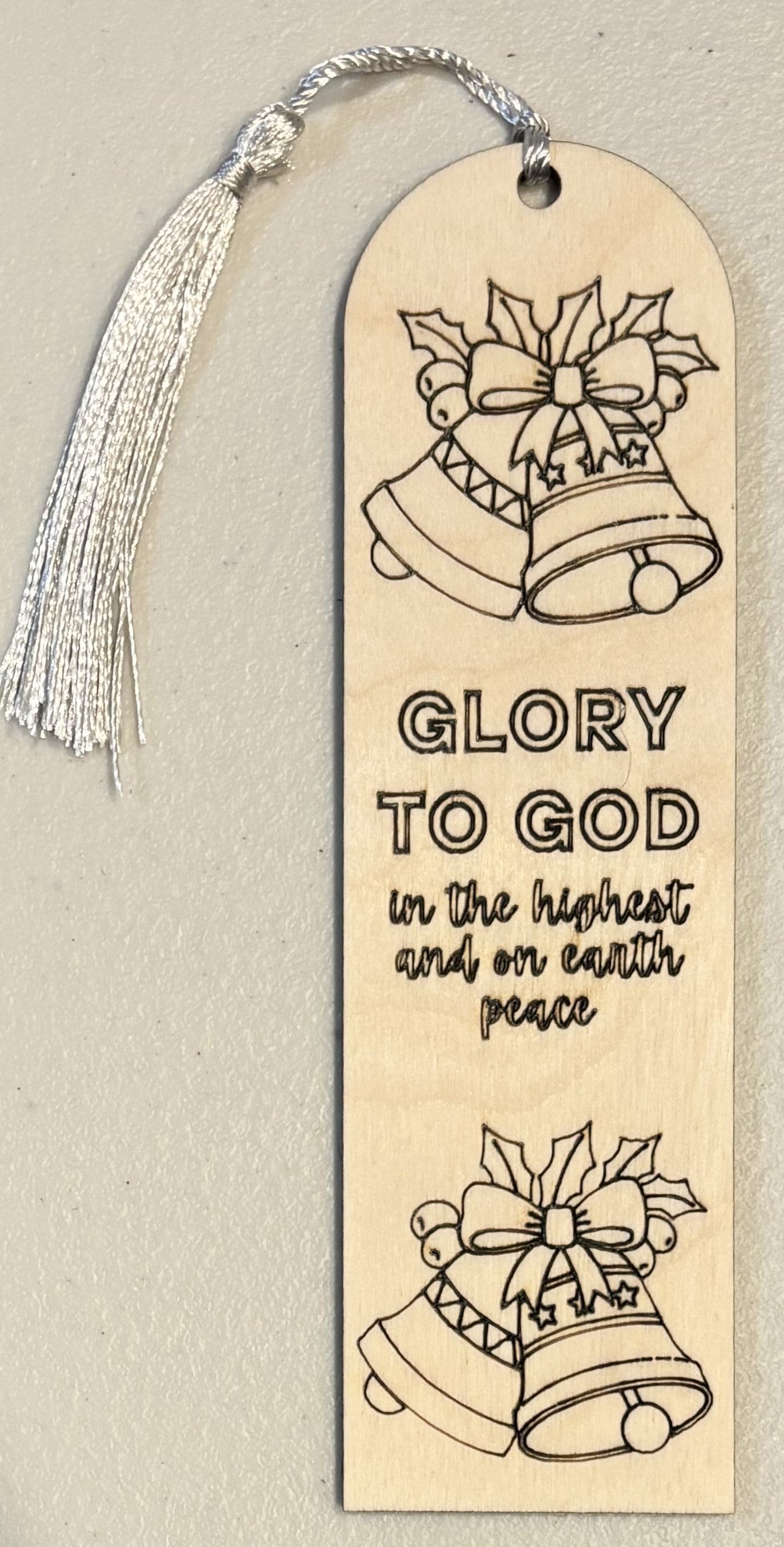 Wood Bookmark - Glory To God In The Highest - B070