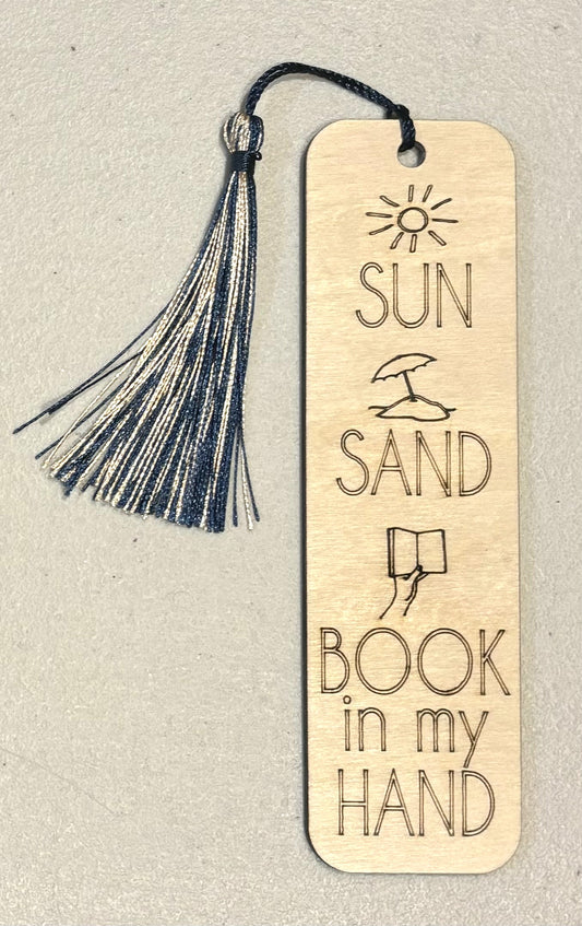 Wood Bookmark - Sun & Sand - B084