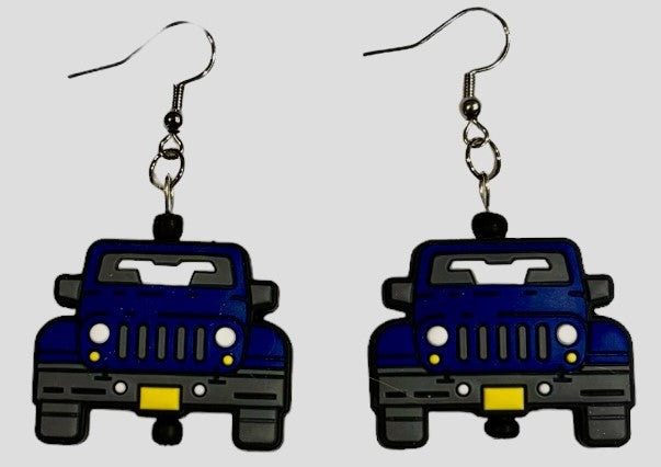 Jeep Focal Bead Earrings Navy