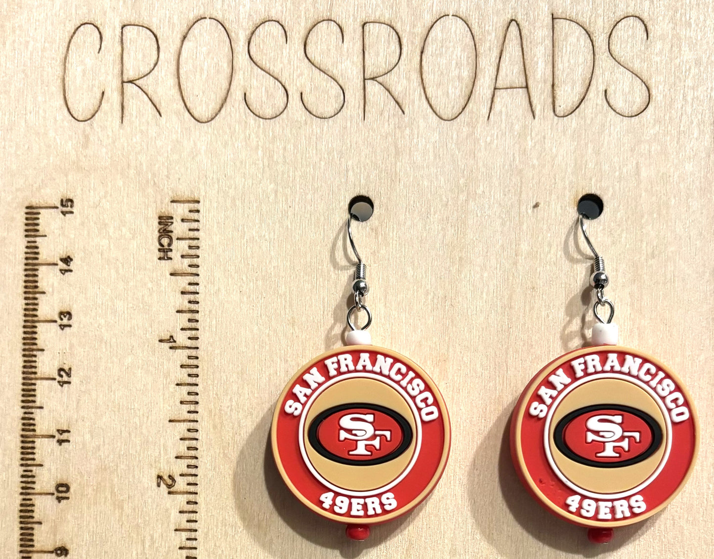 Focal Bead Earrings 49ers