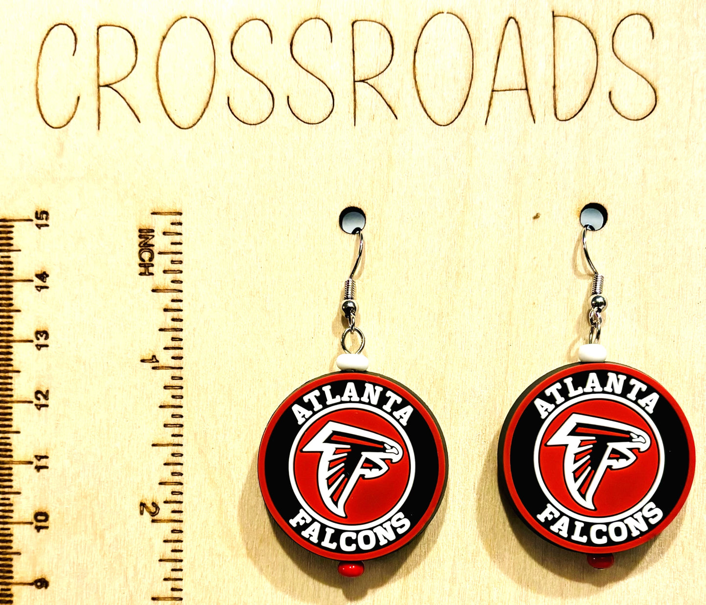 Focal Bead Earrings Falcons