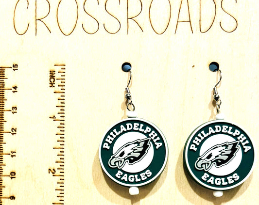 Focal Bead Earrings Eagles