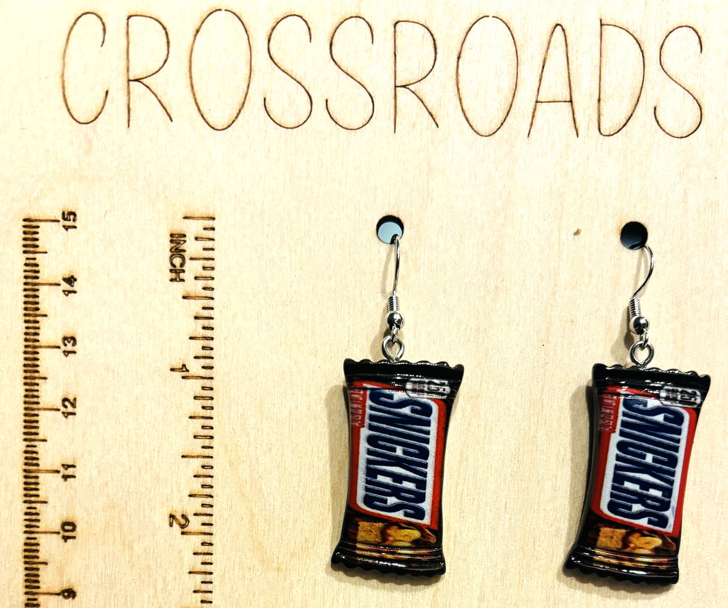 Resin Charm Earrings Snickers