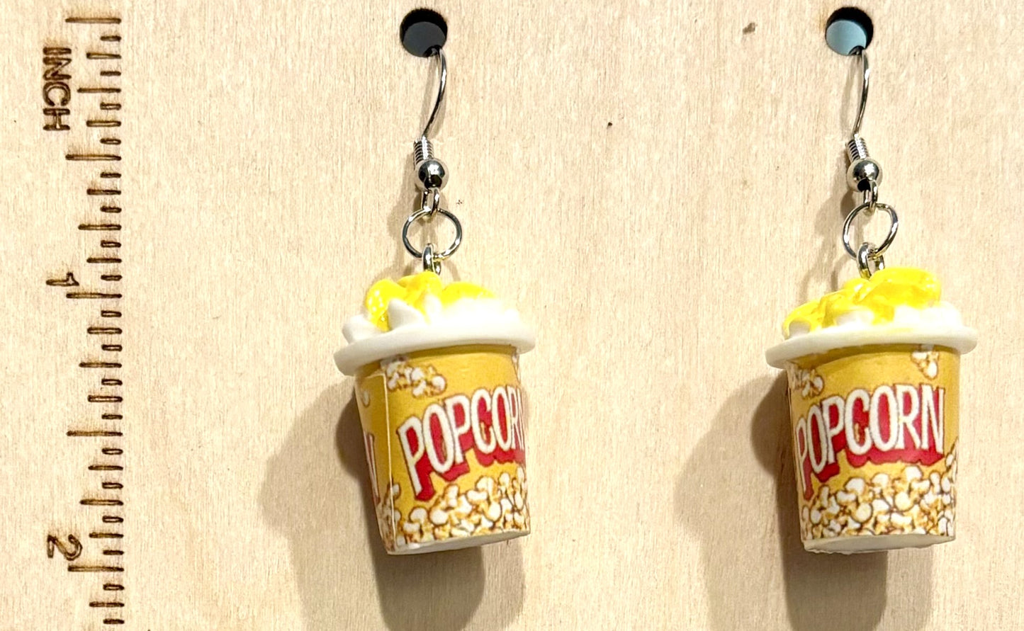 Resin Popcorn Charm Earrings - BE110