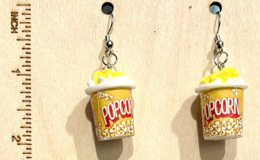 Resin Popcorn Charm Earrings - BE110