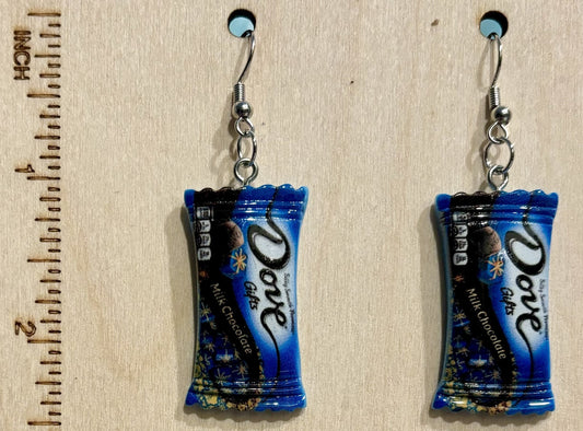 Resin Candy Bar Charm Earrings - BE113