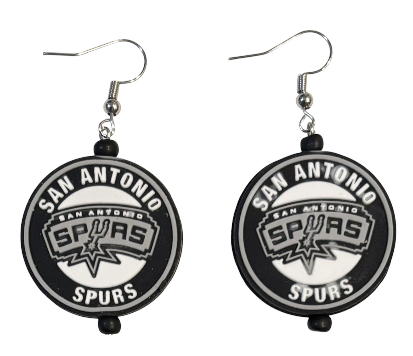 Sports Team Focal Bead Earrings - Spurs - BE129