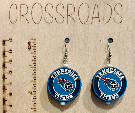 Sports Team Focal Bead Earrings - Titans - BE132