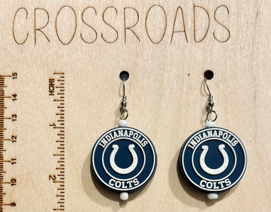 Sports Team Focal Bead Earrings - Colts - BE135