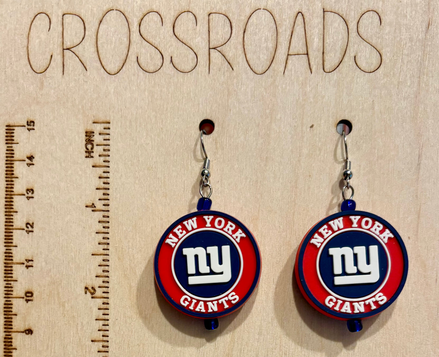 Sports Team Focal Bead Earrings - Giants - BE138