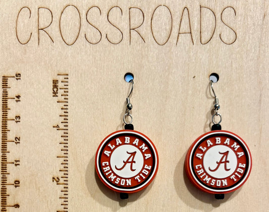 Sports Team Focal Bead Earrings - Alabama - BE139