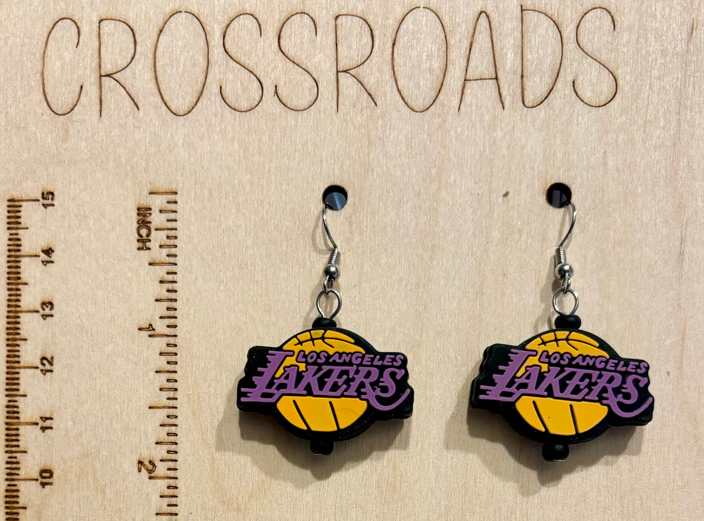 Sports Team Focal Bead Earrings - Lakers - BE141