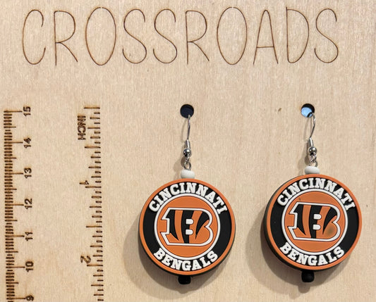 Focal Bead Earrings - Bengals - BE145