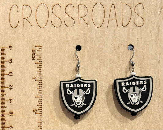 Focal Bead Earrings - Raiders - BE147