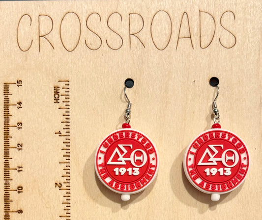 Focal Bead Earrings - Delta Sigma Theta - BE156