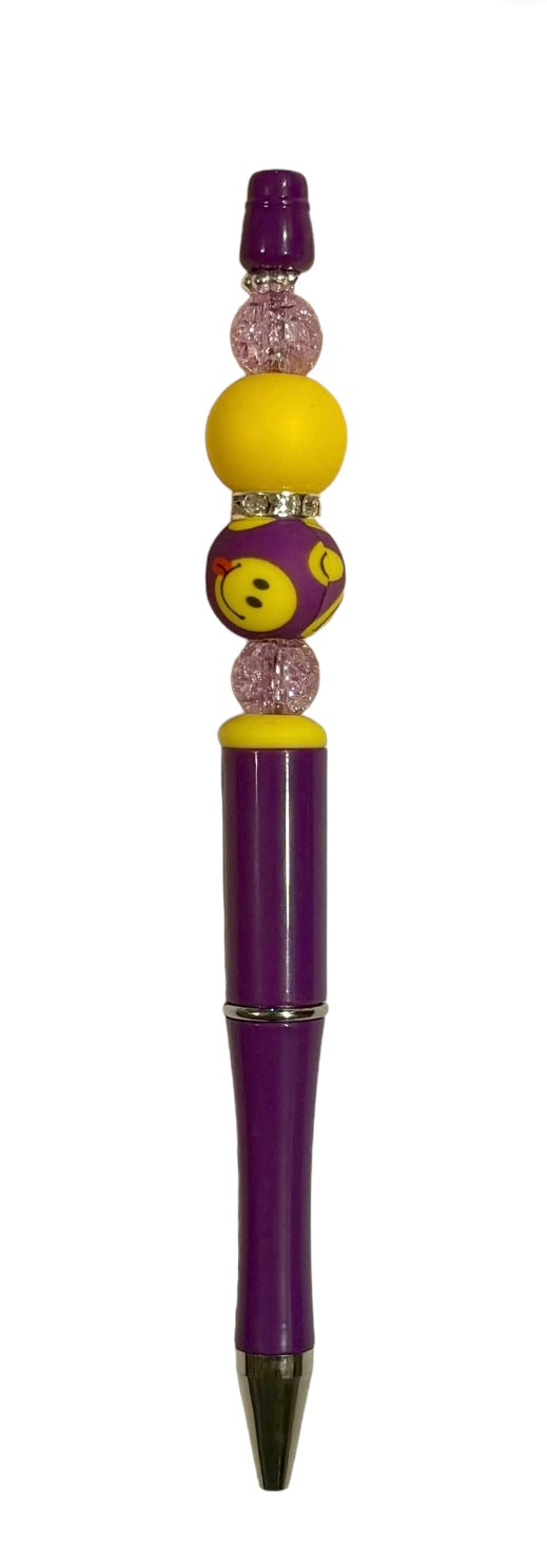 Beaded Pen, Smiley Face