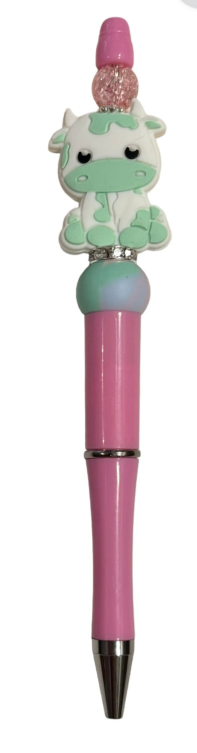 Beaded Pen, Cow-Mint