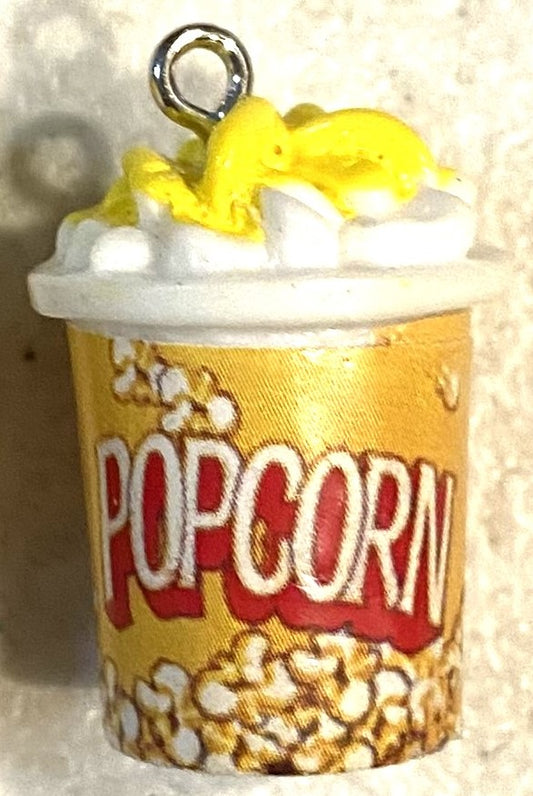 Resin Charm - 1" x 0.63" Popcorn