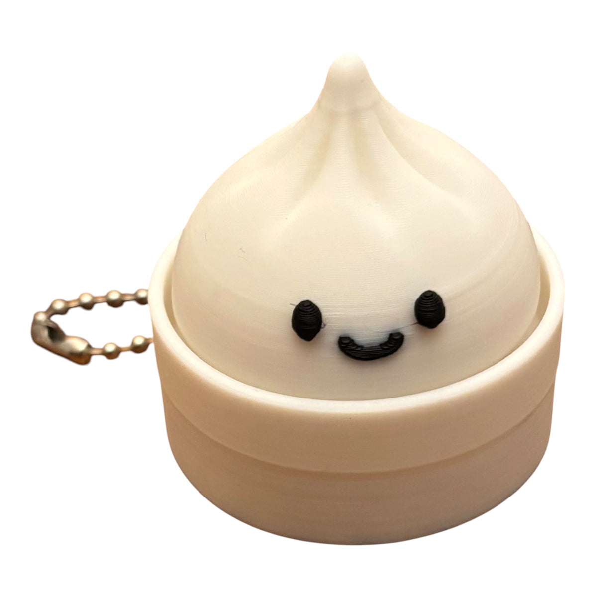 3D Printed Dumpling Clicker Fidget Toy – White