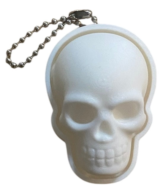 3D Printed Skull Clicker Fidget Toy – White