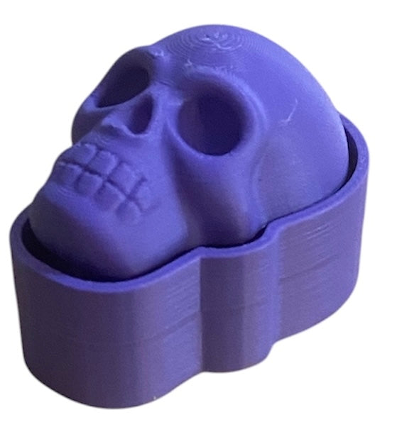 3D Printed Skull Clicker Fidget Toy – Purple