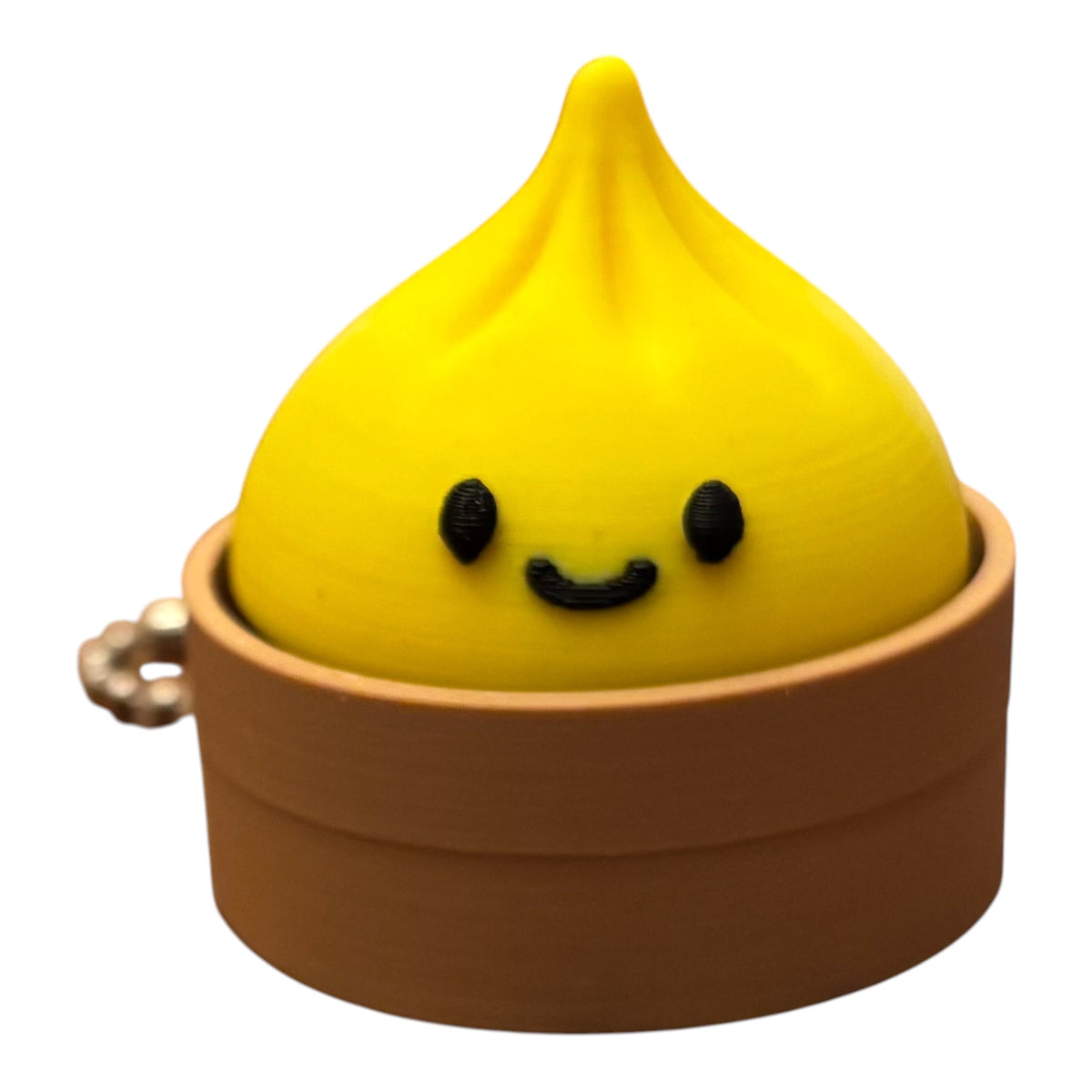 3D Printed Dumpling Clicker Fidget Toy – Yellow/Caramel