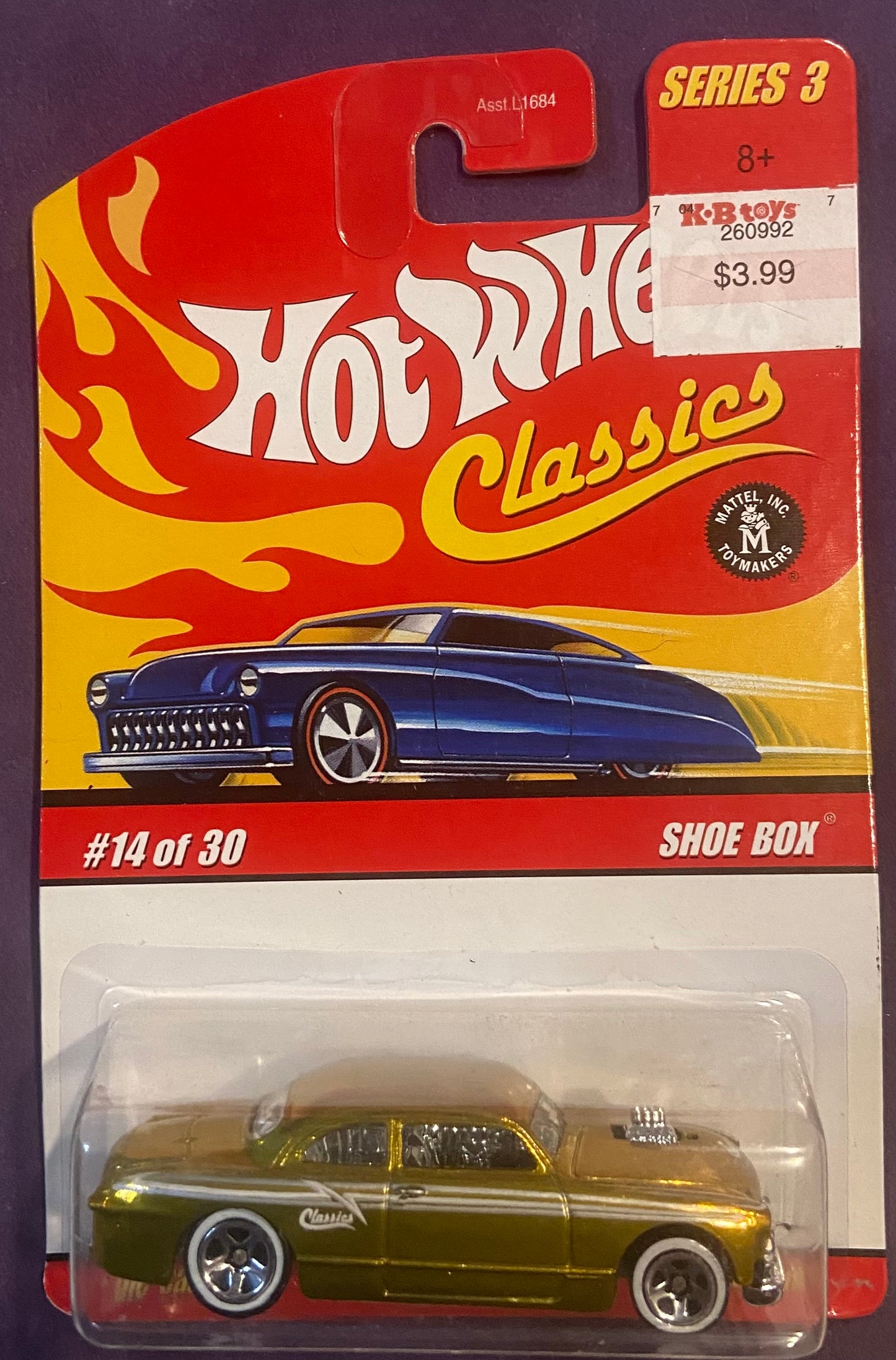 2007 Hot Wheels Classic Series 3 #14 Shoe Box GOLD