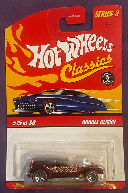 2007 Hot Wheels Classic Series 3 #15 Double Demon RED