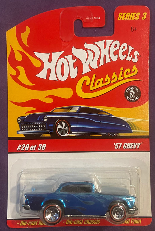 2007 Hot Wheels Classic Series 3 #20 57 Chevy BLUE