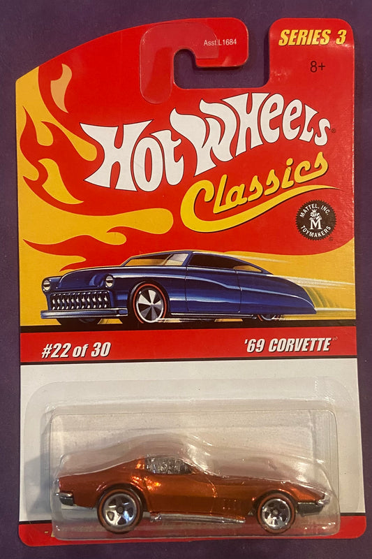 2007 Hot Wheels Classic Series 3 #22 69 Corvette RED