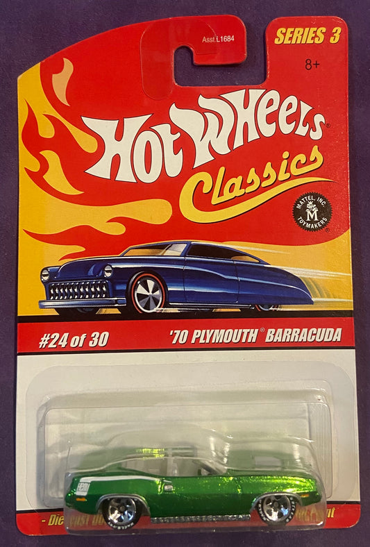 2007 Hot Wheels Classic Series 3 #24 70 Plymouth Barracuda GREEN