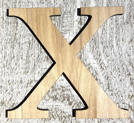 Unfinished 1/4" Plywood Greek Letter Chi