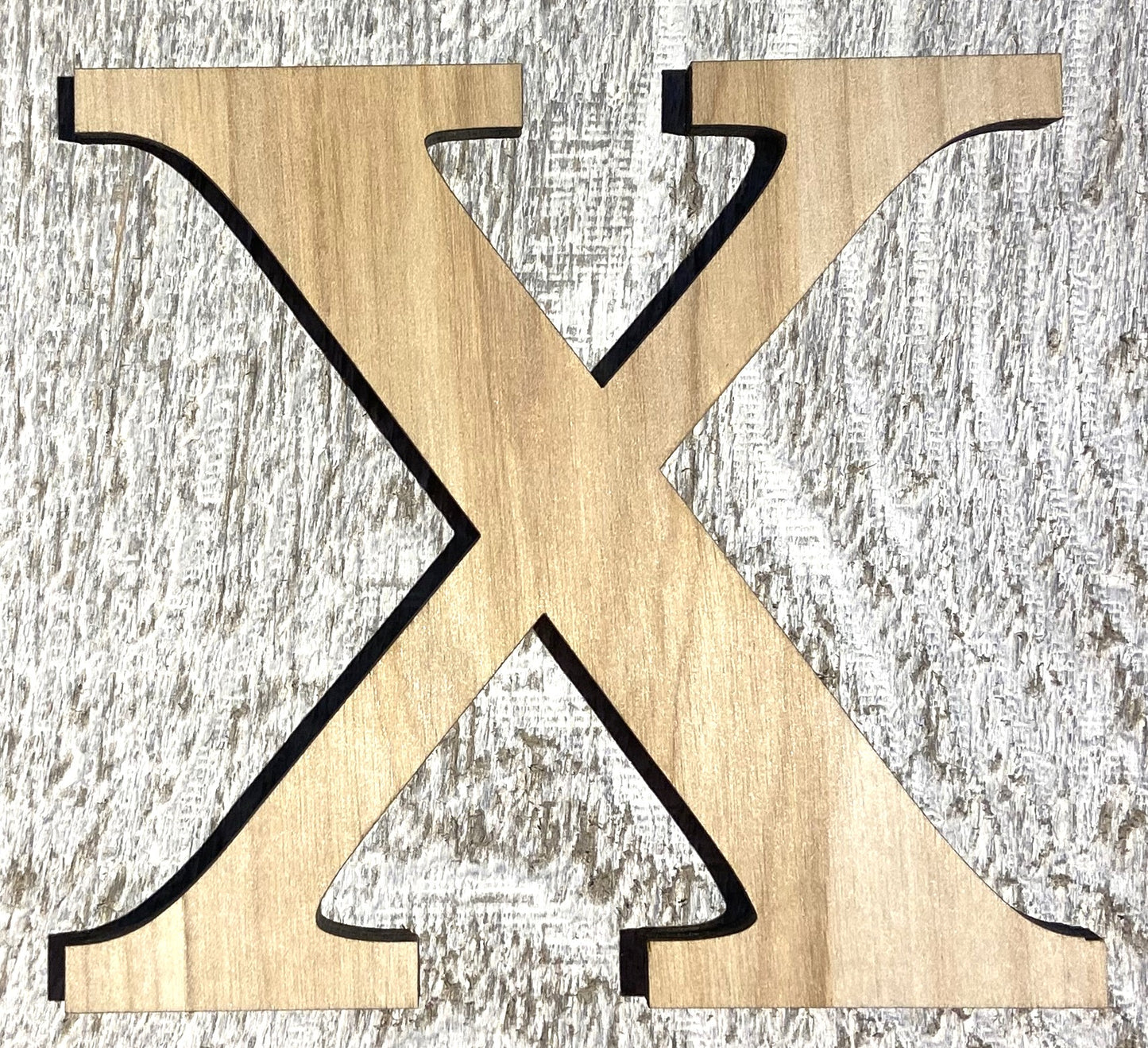 Unfinished 1/8" Plywood Greek Letter - 2" Tall - Font #02
