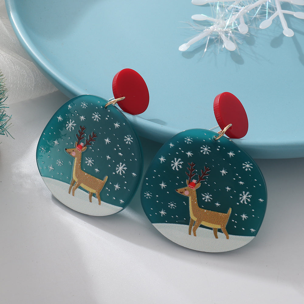 Rudolph Acrylic Christmas Earrings