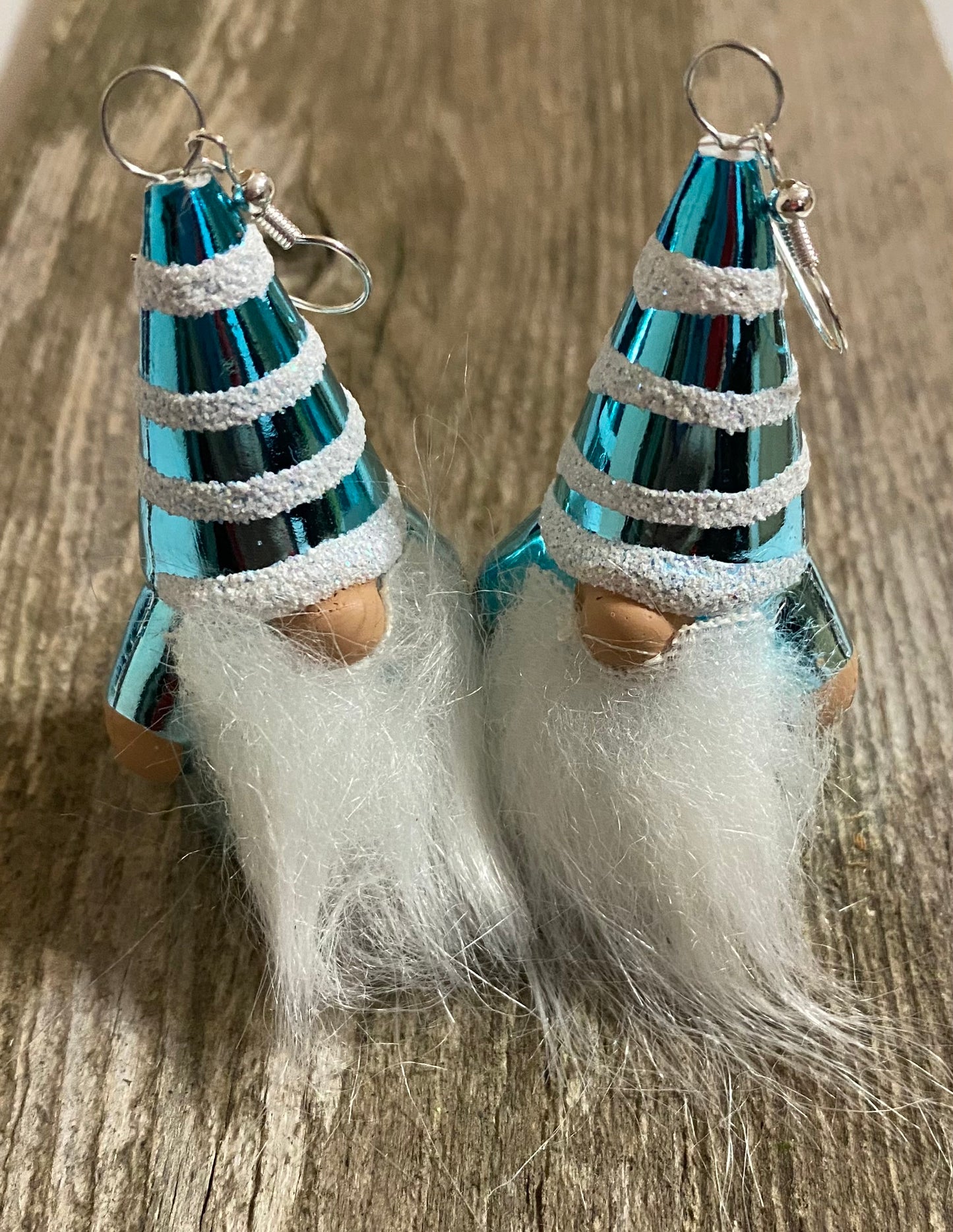 Gnome earrings, blue