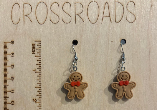 Gingerbread Man Earrings