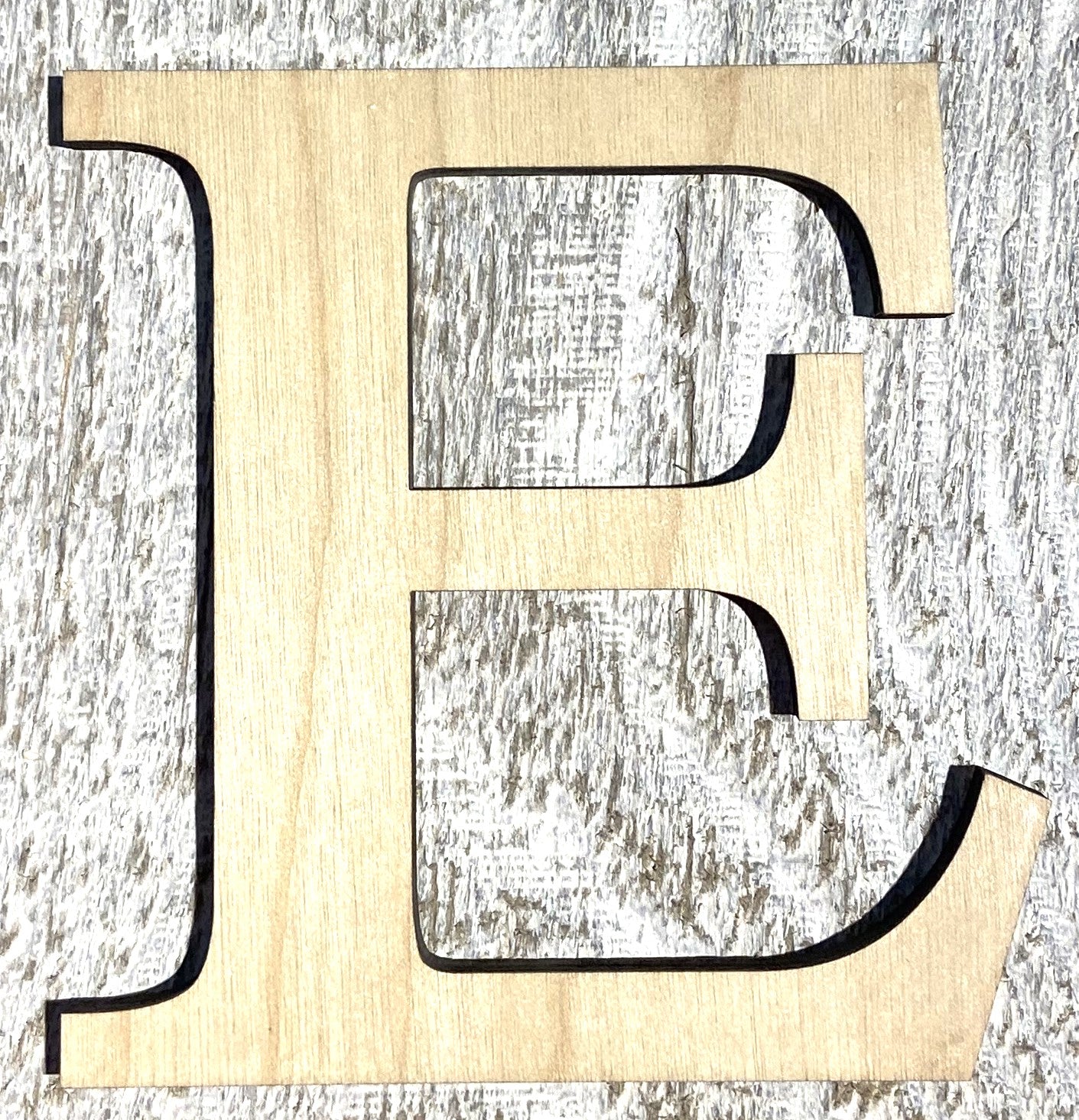 Unfinished 1/8" Plywood Greek Letter - 2" Tall - Font #02