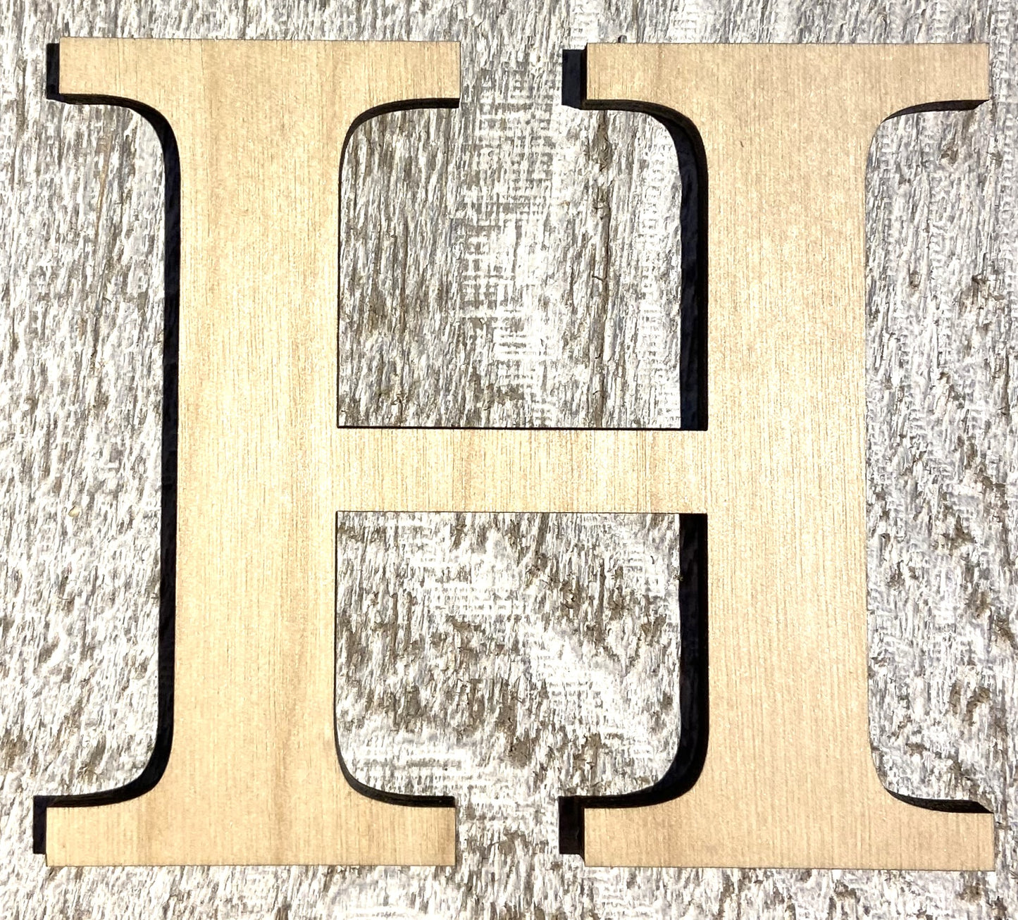 Unfinished 1/8" Plywood Greek Letter - 2" Tall - Font #02