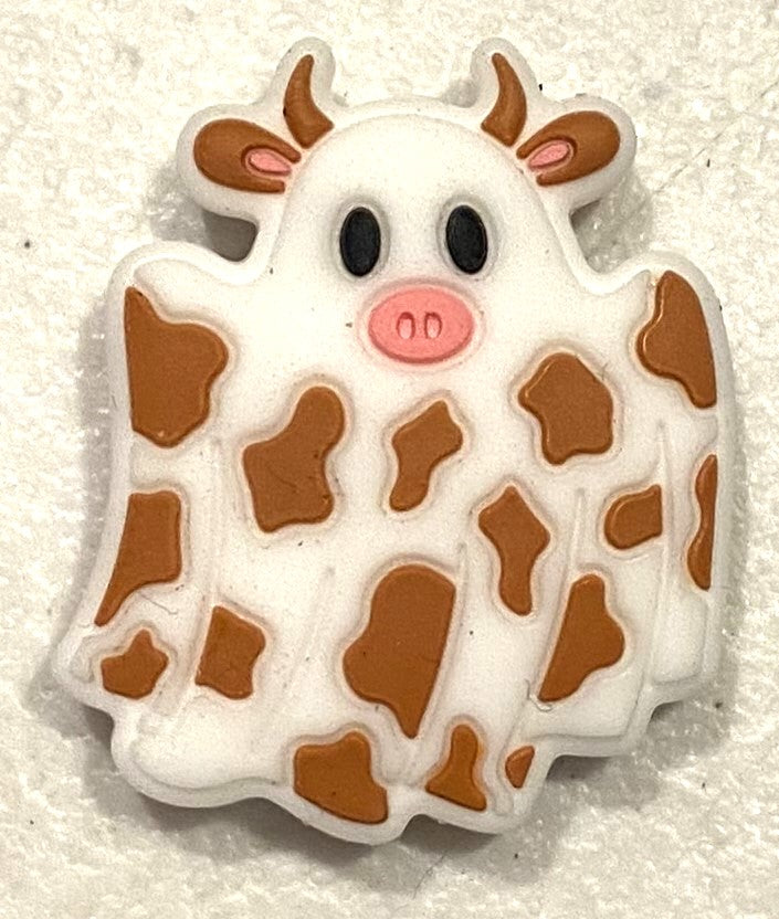 Silicone Focal Bead BOOO Cow Brown #FB001