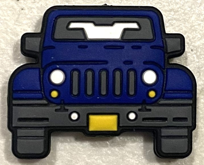 Silicone Focal Bead - Jeep - Navy - #FB002