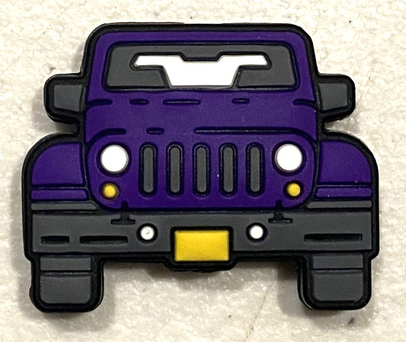 Silicone Focal Bead - Jeep - Purple - #FB003