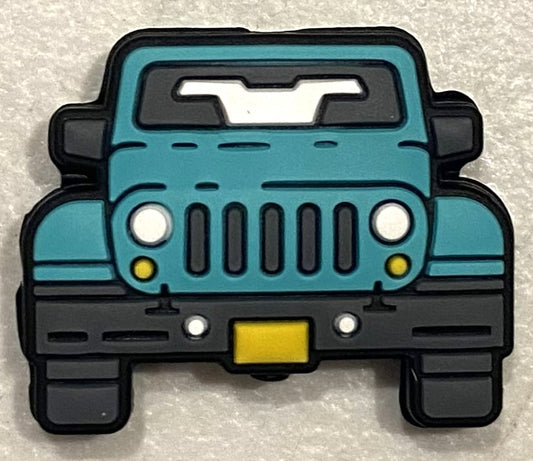 Silicone Focal Bead - Jeep - Turquoise - #FB007