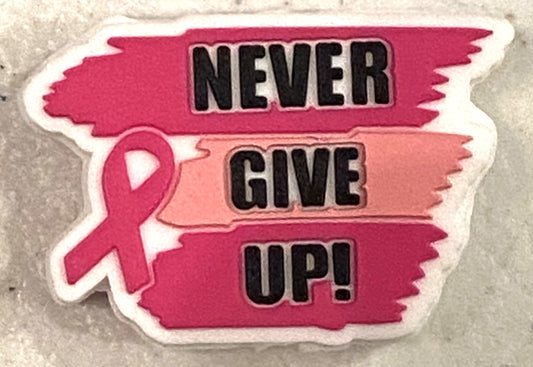 Silicone Focal Bead - Never Give Up - #FB022