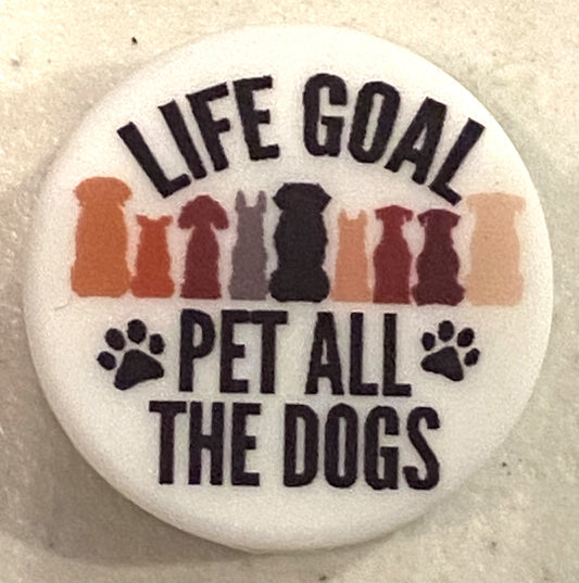 Silicone Focal Bead - Life Goal Pet All The Dogs - #FB024