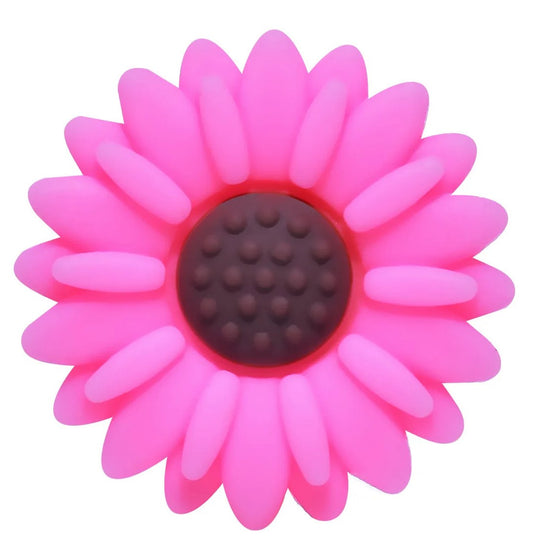 Silicone Focal Bead - Flower - Rose/Brown - #FB052