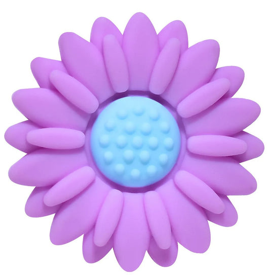 Silicone Focal Bead - Flower - Violet/Blue - #FB056