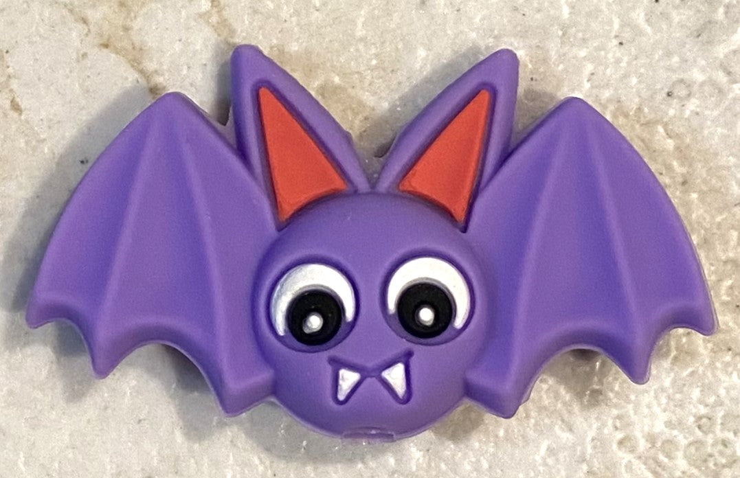 Silicone Focal Bead - Purple Bat - #FB088