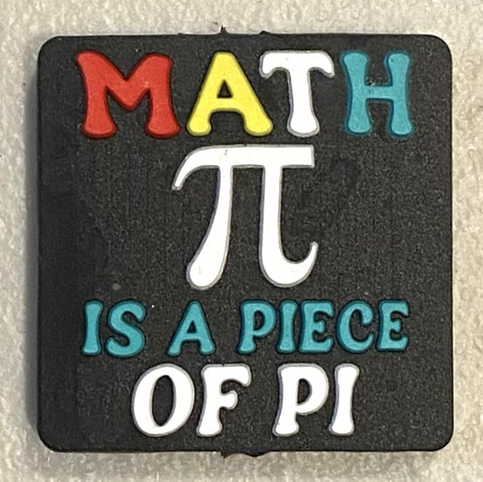 Silicone Focal Bead - Math is a Piece of Pi - #FB095